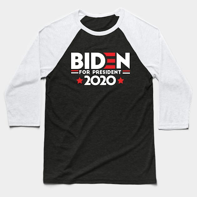 Biden For President 2020 Baseball T-Shirt by Rebrand